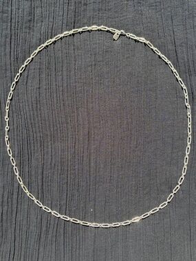 UNO de 50 Long Link Chain Necklace 36” Sterling Silver-Plated Charm Chain